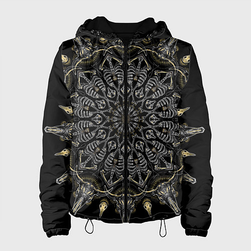 Женская куртка Большая костяная мандала / 3D-Черный – фото 1