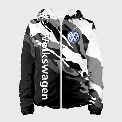 Женская куртка Фольцваген - белый камуфляж / 3D-Белый – фото 1