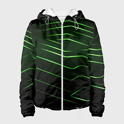 Женская куртка Green abstract dark background