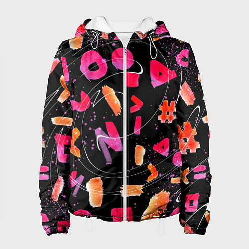 Женская куртка Яркие маркеры / 3D-Белый – фото 1