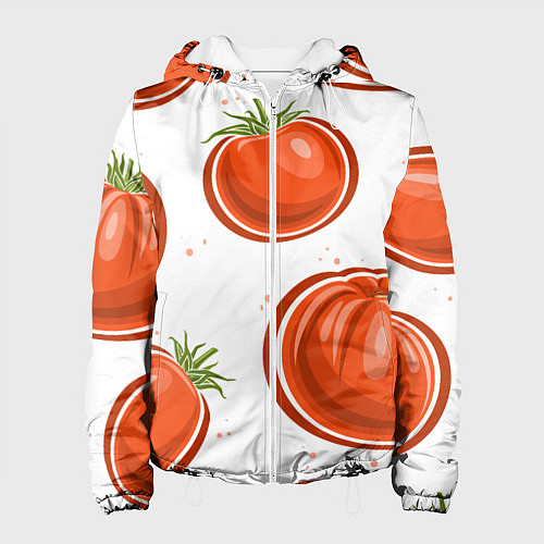 Женская куртка Помидорчики / 3D-Белый – фото 1