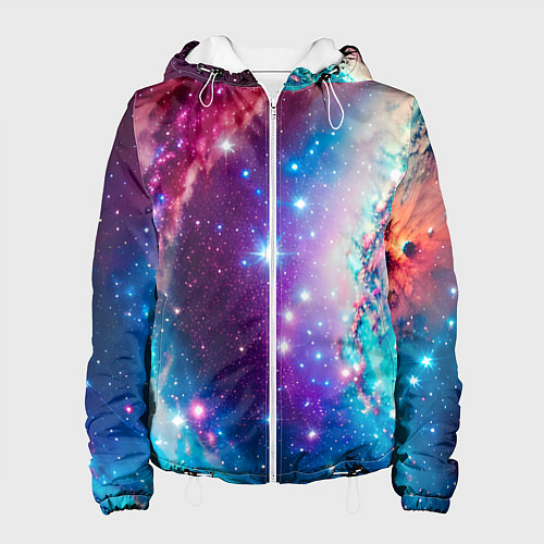 Женская куртка Удивительная вселенная / 3D-Белый – фото 1