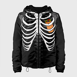 Женская куртка Скелет: ребра с шаурмой