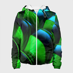 Женская куртка Зеленые абстрактные элементы