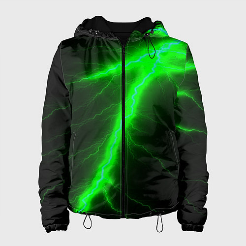 Женская куртка Зеленый разряд молнии / 3D-Черный – фото 1