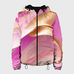 Женская куртка Розовый с золотом абстрактный фон