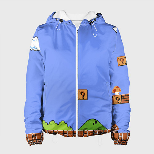 Женская куртка Первый уровень Марио / 3D-Белый – фото 1