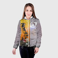 Куртка с капюшоном женская Гордон Фримен в стиле Климта, цвет: 3D-белый — фото 2