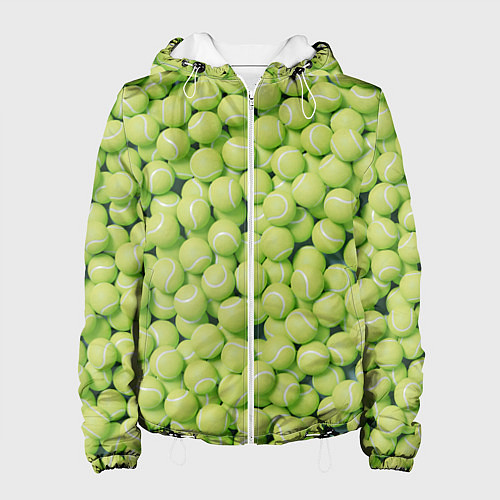 Женская куртка Узор из теннисных мячей / 3D-Белый – фото 1