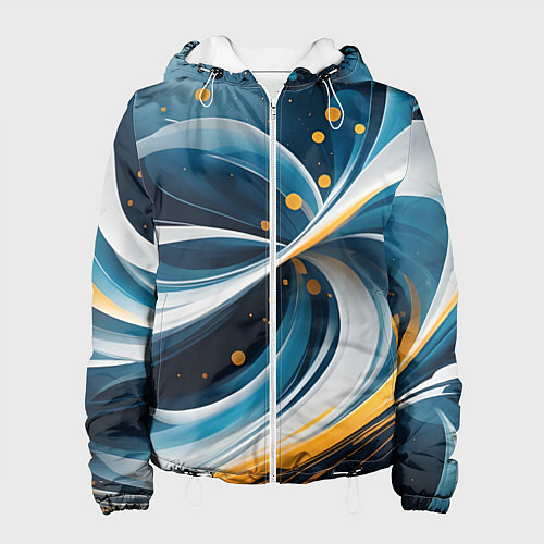Женская куртка Закрученная абстракция от нейросети / 3D-Белый – фото 1