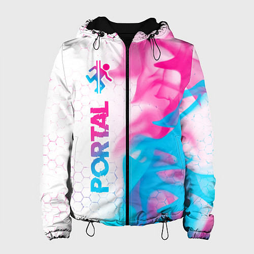 Женская куртка Portal neon gradient style: по-вертикали / 3D-Черный – фото 1