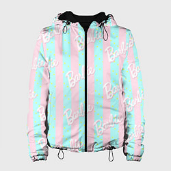 Женская куртка Паттерн Барби на фоне костюма Кена в розово-голубу