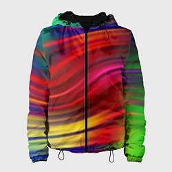 Женская куртка Разноцветный абстрактный узор волны