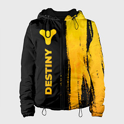 Куртка с капюшоном женская Destiny - gold gradient: по-вертикали, цвет: 3D-черный