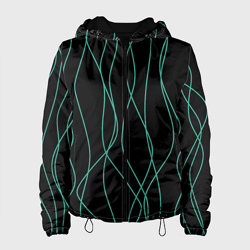 Женская куртка Чёрный с линиями / 3D-Черный – фото 1