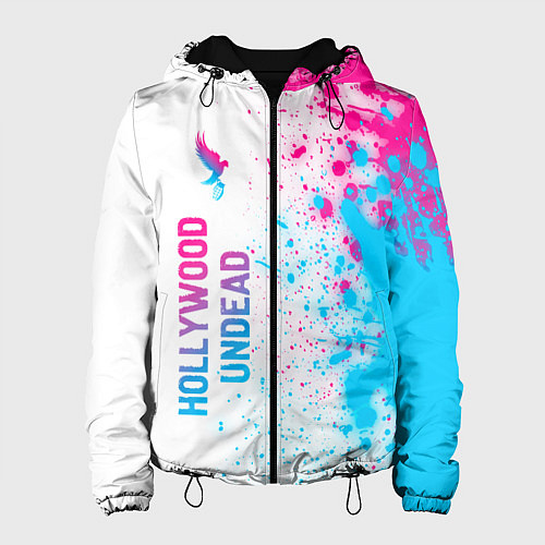 Женская куртка Hollywood Undead neon gradient style: по-вертикали / 3D-Черный – фото 1