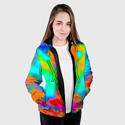 Куртка с капюшоном женская Alan walker toxic music, цвет: 3D-черный — фото 2