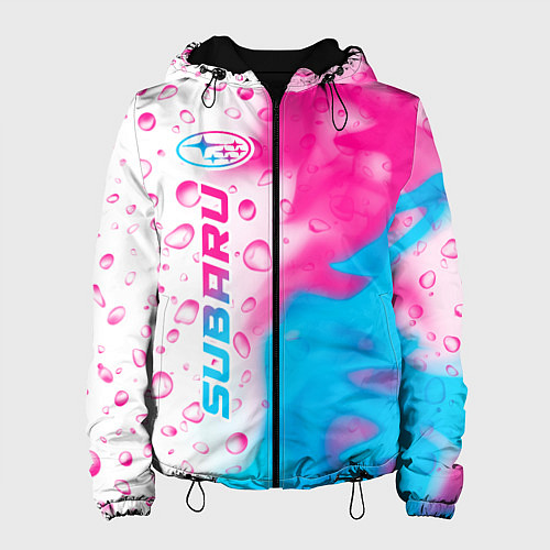 Женская куртка Subaru neon gradient style: по-вертикали / 3D-Черный – фото 1