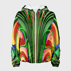 Женская куртка Травянистый дизайн с оранжевым