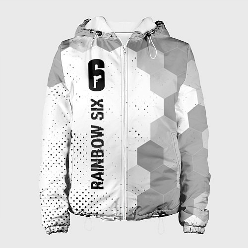 Женская куртка Rainbow Six glitch на светлом фоне: по-вертикали / 3D-Белый – фото 1