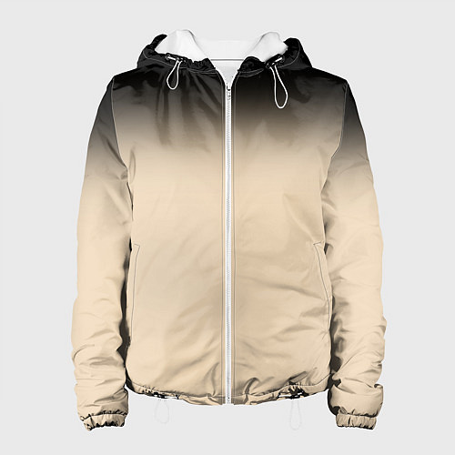 Женская куртка Градиент: от черного к телесному / 3D-Белый – фото 1