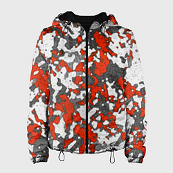 Женская куртка Абстракция серо-красная