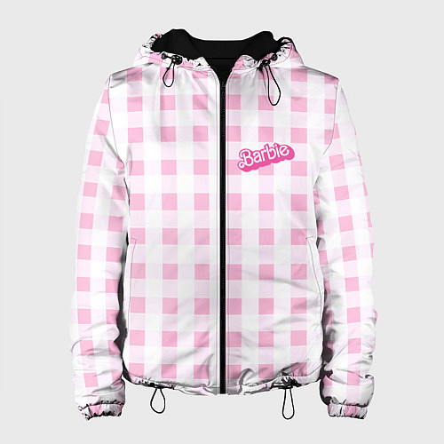 Женская куртка Barbie - розовая клетка костюма из фильма / 3D-Черный – фото 1