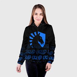 Куртка с капюшоном женская Team Liquid style, цвет: 3D-черный — фото 2