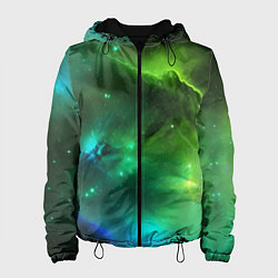 Женская куртка Бескрайний космос зелёный