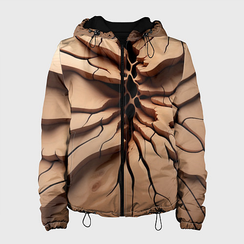 Женская куртка Veins on a tree / 3D-Черный – фото 1