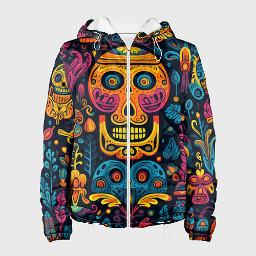 Женская куртка Узор в мексиканском стиле / 3D-Белый – фото 1