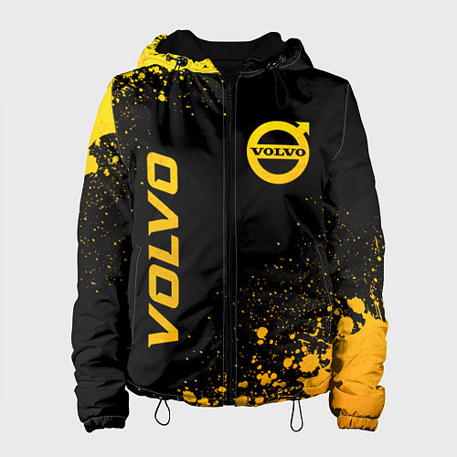 Женская куртка Volvo - gold gradient вертикально / 3D-Черный – фото 1