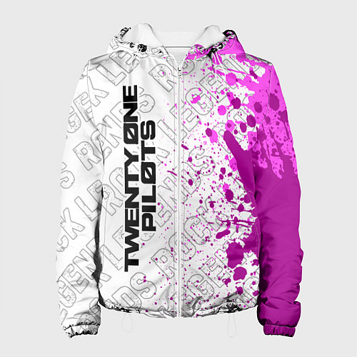 Женская куртка Twenty One Pilots rock legends по-вертикали / 3D-Белый – фото 1