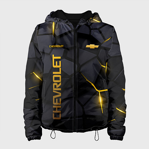 Женская куртка Chevrolet - плиты с эффектом свечения / 3D-Черный – фото 1