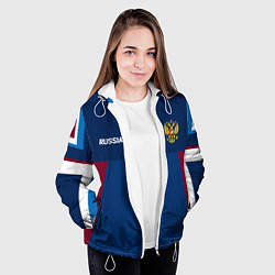 Куртка с капюшоном женская Спортивная Россия, цвет: 3D-белый — фото 2