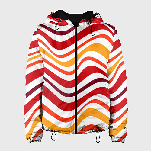 Женская куртка Модные линии / 3D-Черный – фото 1