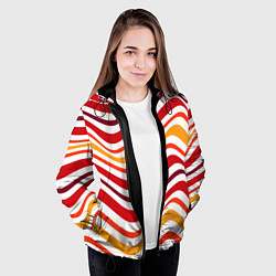 Куртка с капюшоном женская Модные линии, цвет: 3D-черный — фото 2