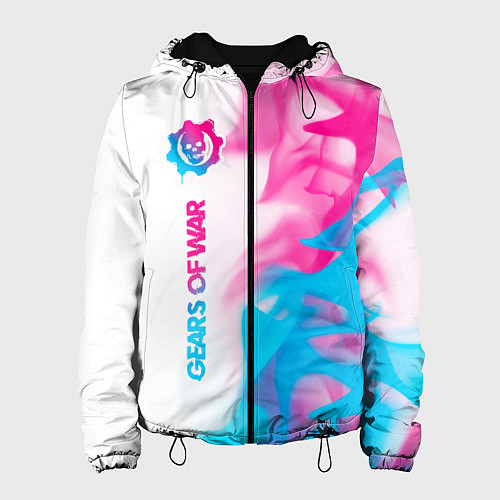 Женская куртка Gears of War neon gradient style по-вертикали / 3D-Черный – фото 1