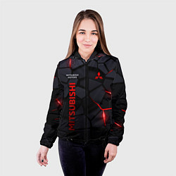 Куртка с капюшоном женская Mitsubishi - плиты с эффектом свечения, цвет: 3D-черный — фото 2