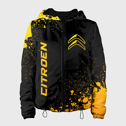 Женская куртка Citroen - gold gradient вертикально / 3D-Черный – фото 1
