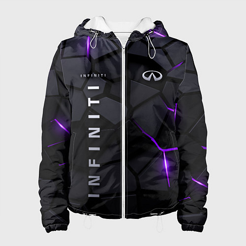 Женская куртка Infiniti - плиты с эффектом свечения / 3D-Белый – фото 1