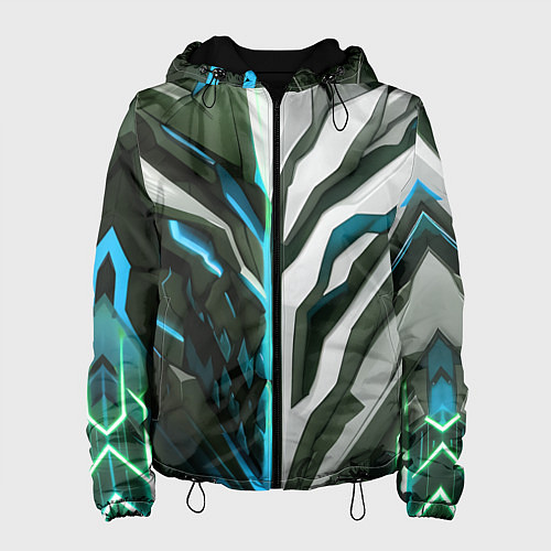 Женская куртка Броня адская и райская синяя / 3D-Черный – фото 1