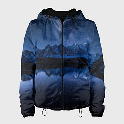 Женская куртка Галактическая зимняя ночь в горах