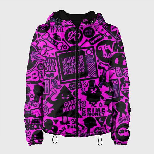 Женская куртка Абстракция ТВ шоу / 3D-Черный – фото 1