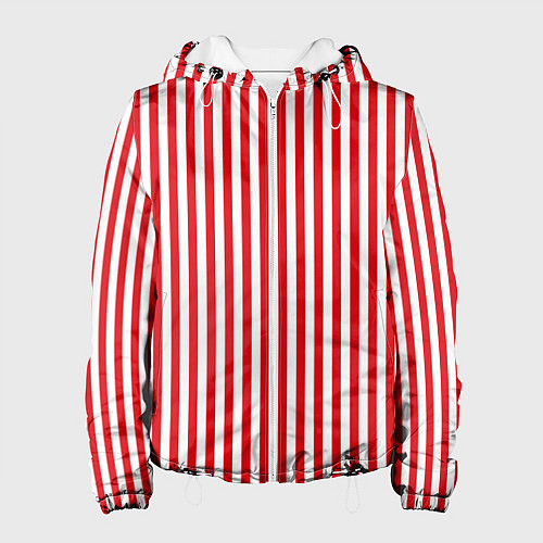 Женская куртка Красная полоса / 3D-Белый – фото 1