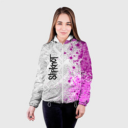 Куртка с капюшоном женская Slipknot rock legends по-вертикали, цвет: 3D-белый — фото 2