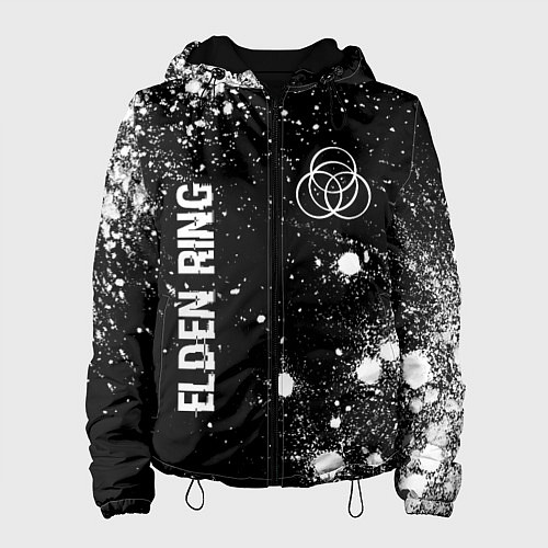Женская куртка Elden Ring glitch на темном фоне вертикально / 3D-Черный – фото 1