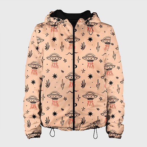 Женская куртка НЛО пустынные змеи / 3D-Черный – фото 1