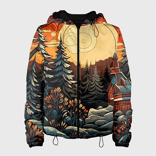 Женская куртка Волшебная роспись / 3D-Черный – фото 1