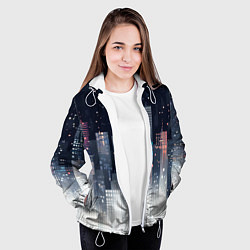 Куртка с капюшоном женская Инверсия дня, цвет: 3D-белый — фото 2